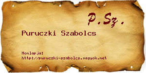 Puruczki Szabolcs névjegykártya